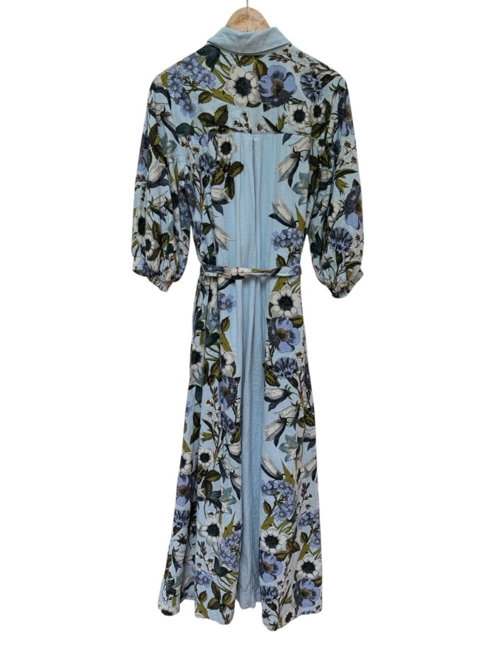 Anthropologie Maeve The Mona Linen Shirt Maxi Dress Sz Medium - Picture 6 of 8